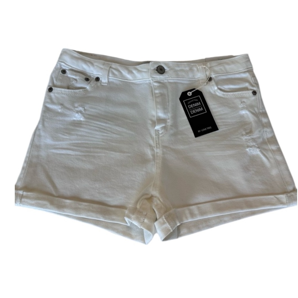 NWT Love Tree White Denim Shorts